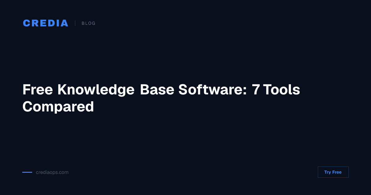 Free Knowledge Base Software: 7 Tools Compared | Credia